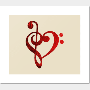 Music Heart Posters and Art